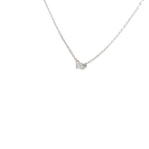 14k White Gold .20ct G VS2 Marquise Diamond Solitaire Pendant